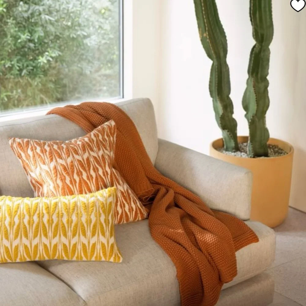 West Elm Mariposa 20x20 Pillow Cover Dark Horseradish